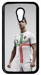 Coque smartphone - CR7 CRISTIANO RONALDO LE BOSS REAL MADRID - compatible avec Motorola Moto G (2nd gen) - Plastique - bord Noir